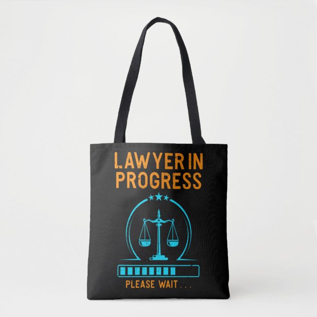 Funny Lawyer Loading Lawyer Graduation Tote Bag (Front)