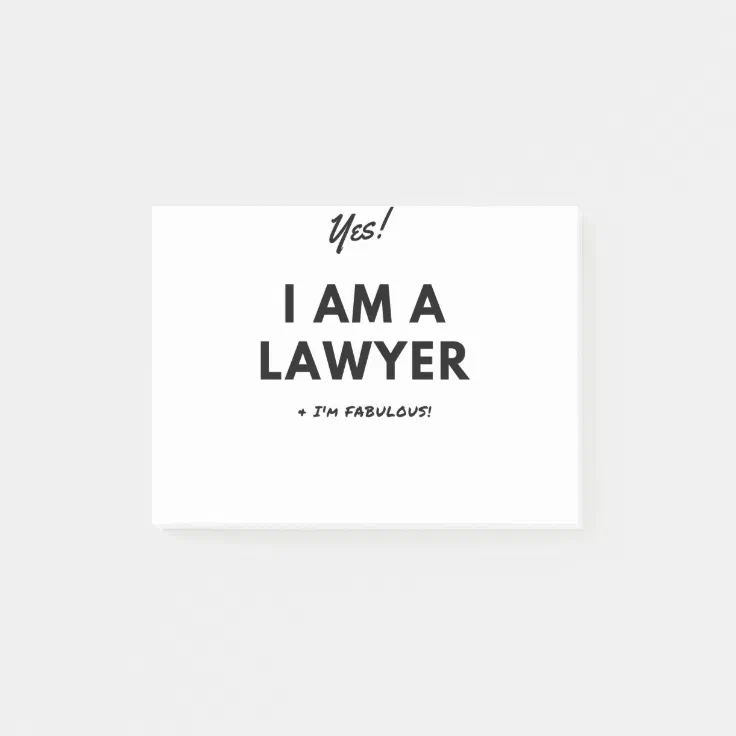 Funny Lawyer Quote in Black & White Post-it Notes | Zazzle Funny Lawyer Quote in Black & White Post-it Notes | Zazzle