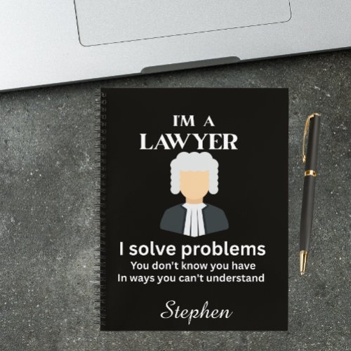 Funny lawyer quote personalized graduation  notebook