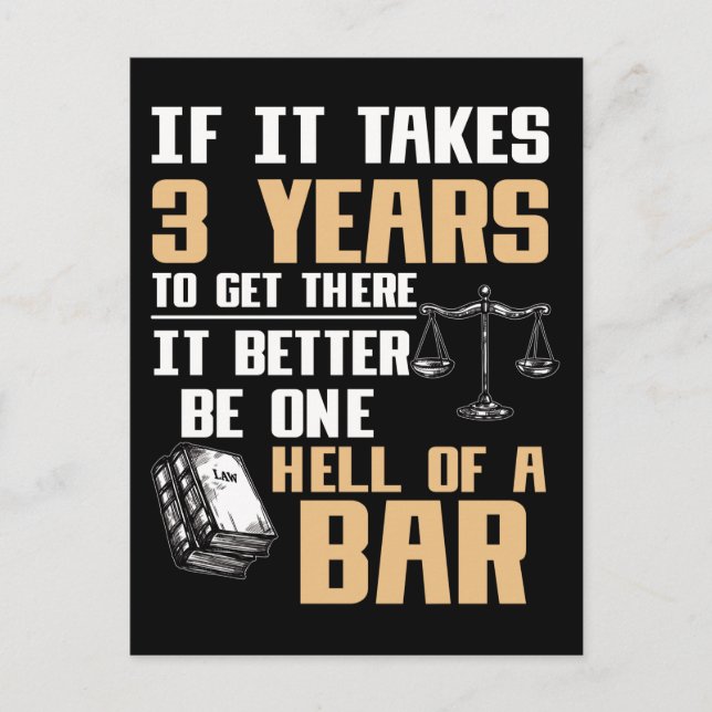 Funny Lawyer Student Future Attorneys Postcard (Front)