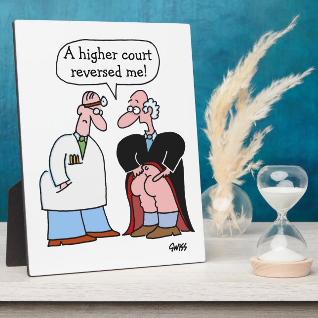 Funny Lawyers Law Office Cartoon Desk Plaque (Side)