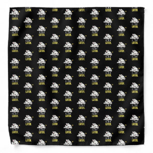 Funny Lazy Bunny I’ll Do It Later Cute Animal Meme Bandana