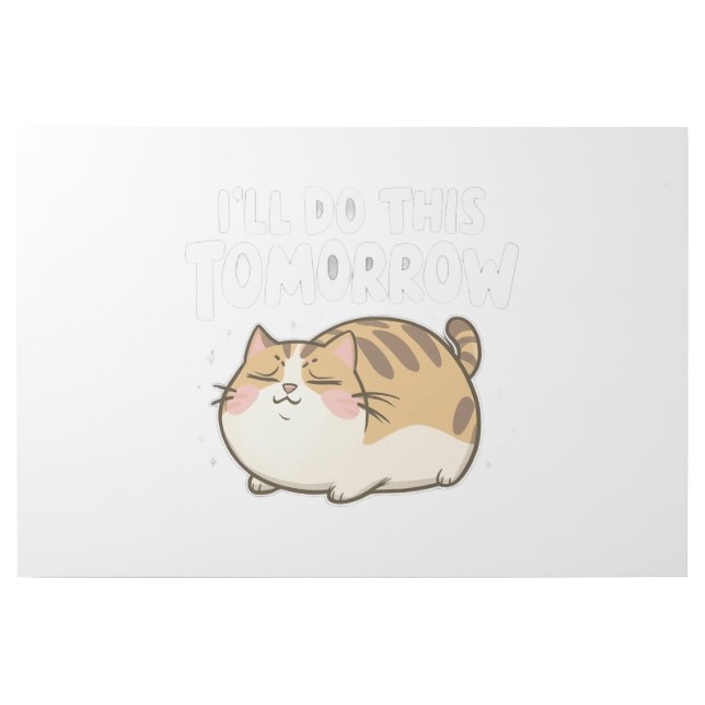Funny Lazy Cat -I'll Do This Tomorrow Gallery Wrap (Front)