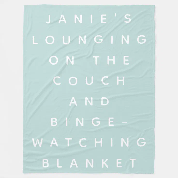 Funny Lazy Days Binge Watching Quote Personalized Fleece Blanket | Zazzle Funny Lazy Days Binge Watching Quote Personalized Fleece Blanket | Zazzle