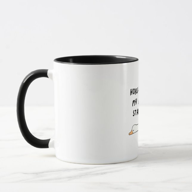 Funny Lazy Duck  Mug (Left)