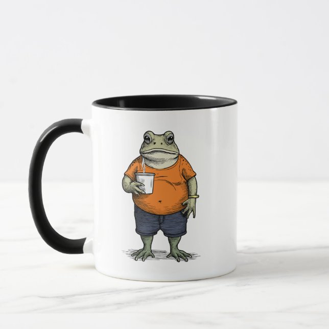 Funny Lazy Frog Mug (Left)