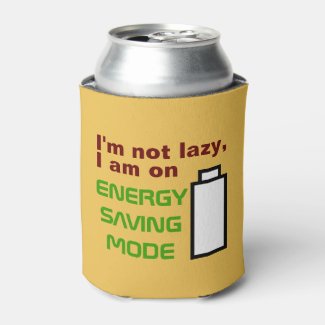Funny Lazy Geeky Can Cooler