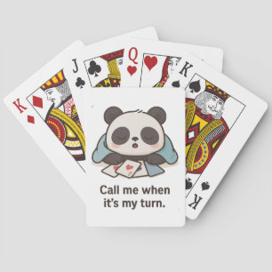 Funny Lazy Panda – "Call Me When It’s My Turn" Poker Cards