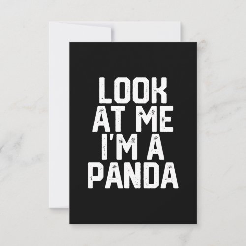 Funny Lazy Panda Look At Me Im A Panda Thank You Card