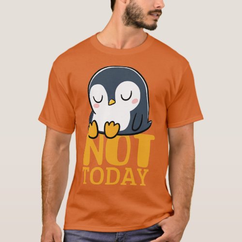 funny lazy penguin 2 T_Shirt