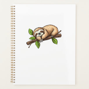 Funny Lazy Sloth T-Shirt Planner