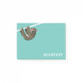 Funny Lazy Sloth with Personalized Name Post-it Notes