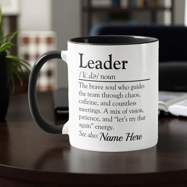 Funny Leader Definition Personalized Appreciation Mug (Creator Uploaded)