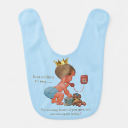 Funny Leaving Home if You Give Me Carrots Today Baby Bib