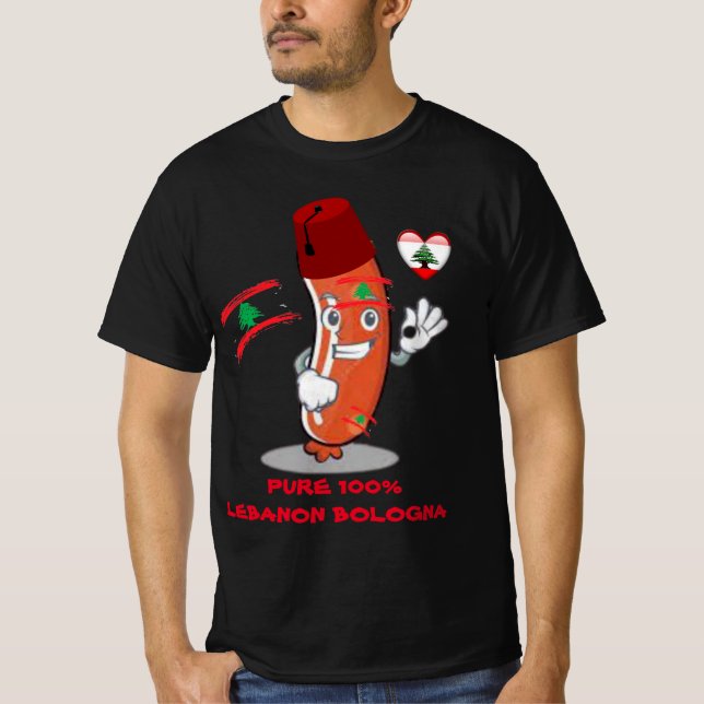 Funny Lebanese Funny Humor Lebanon Bologna   T-Shirt (Front)