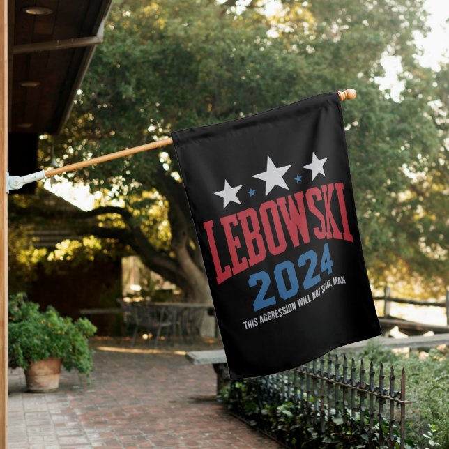 Funny Lebowski Political Election Vote 2024  House Flag (In SItu)