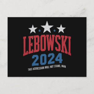 Funny Lebowski Political Election Vote 2024 Postcard