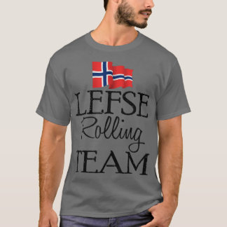 Funny Lefse Rolling Team Christmas Costume Girl  T-Shirt