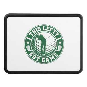 Funny Left Handed Golf Player Hitch Cover