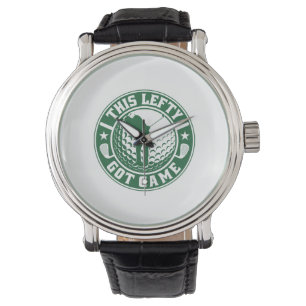 Funny Left Handed Golf Player Watch