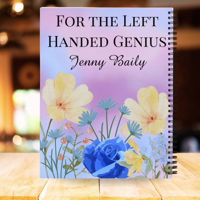 Funny Left-Handed Lefty Floral Lilac Name Girls Notebook (Creator Uploaded)