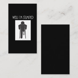 Funny Leg Amputation Recovery Amputee Get Well Business Card | Zazzle