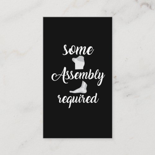 Funny Leg Arm Amputee Assembly Recovery Get Well Business Card