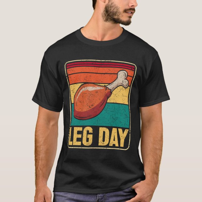 Funny Leg Day Costume Turkey Day Pilgrim Thanksgiv T-Shirt (Front)