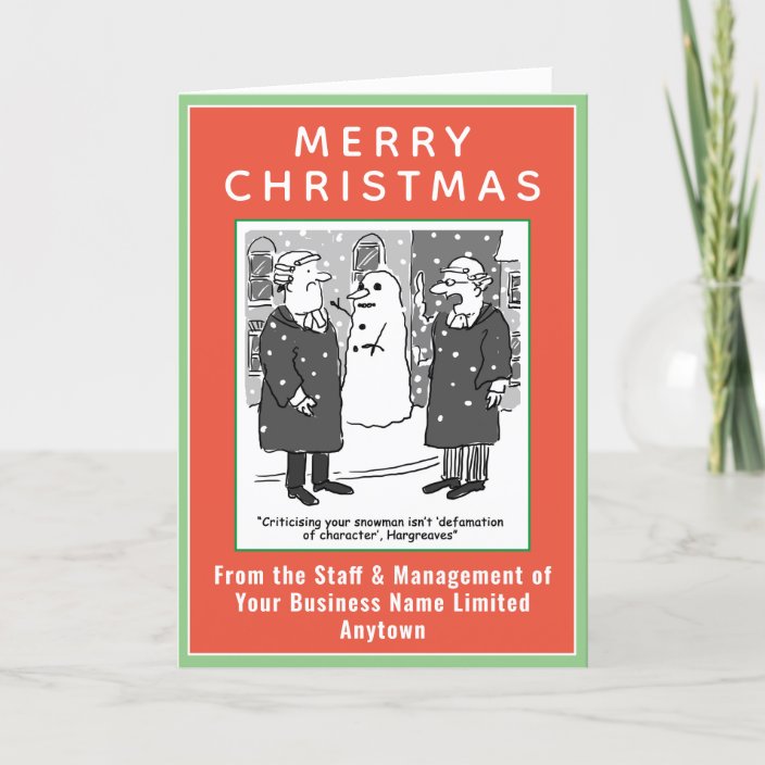 Funny Legal And Law Theme Christmas Holiday Card 4501