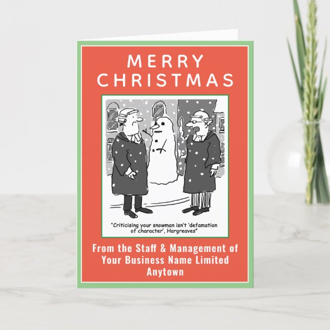 Funny Legal and Law Theme Christmas Holiday Card (Front)