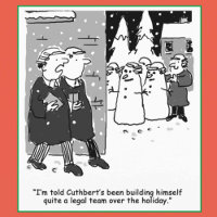 Funny Legal and Law Theme Christmas Holiday Card