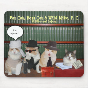 Funny Legal Cats Mouse Pad