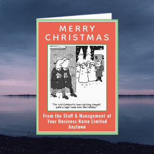 Funny Legal Theme Christmas Card with QR Code