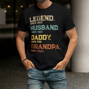 Funny Legend Husband Daddy Grandpa Custom Gift T-Shirt