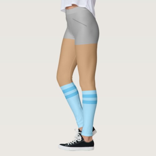 Funny Leggings Sport with Faux Socks and Shorts