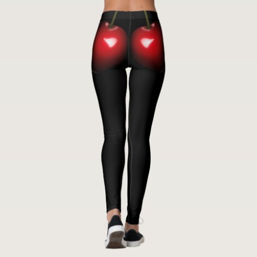 Funny Leggings with Red Sweet Chery