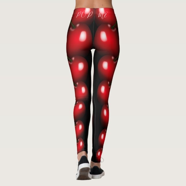Funny Leggings with Sweet Cherries - Customizable (Back)