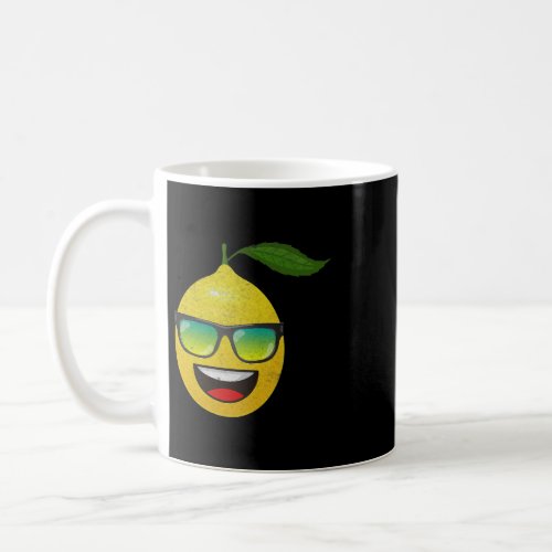 Funny Lemon Fruit Smiling Lemon Face Funny Lemon Coffee Mug