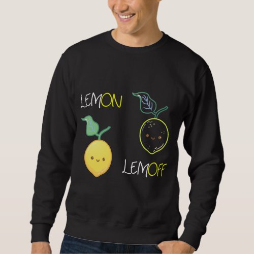 Funny Lemon Lemoff Pun Vegan Fruit Lover Vegan Wom Sweatshirt
