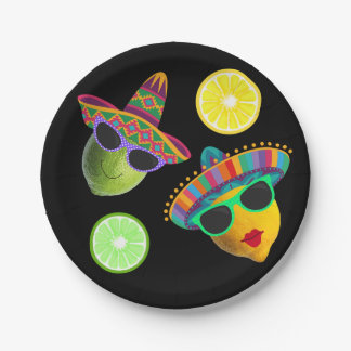 Funny Lemon Lime Party Fiesta Paper Plates