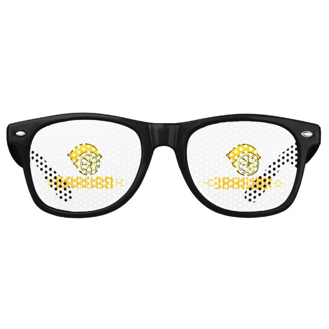 Funny Lemon Lover Retro Sunglasses (Front)