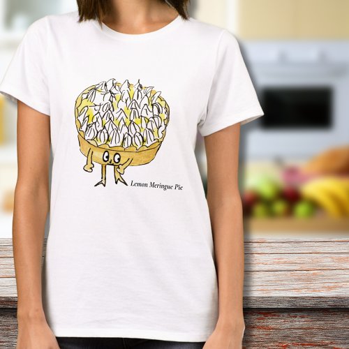 Funny Lemon Meringue Pie Quirky Cute Dessert Humor T_Shirt