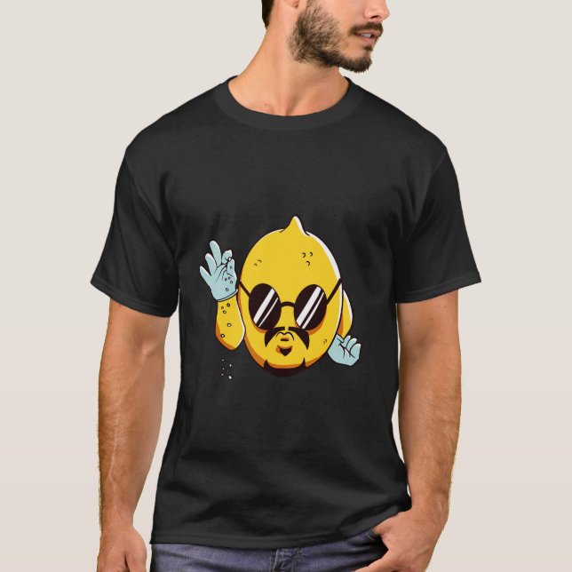 Funny Lemon Salting Fruit Lemon Lovers Fruit Theme T-Shirt (Front)