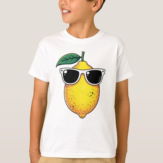 Funny Lemon Sunglasses T-Shirt (Front)