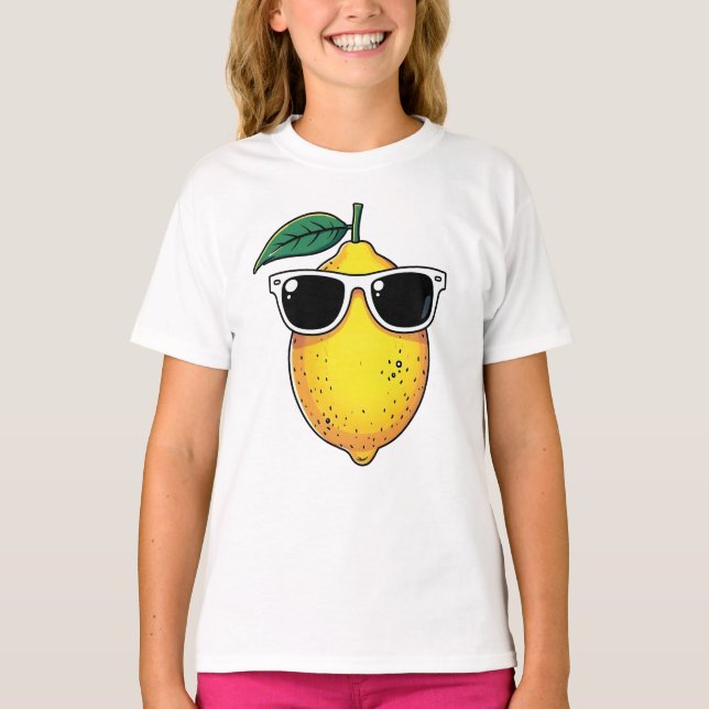 Funny Lemon Sunglasses T-Shirt (Front)