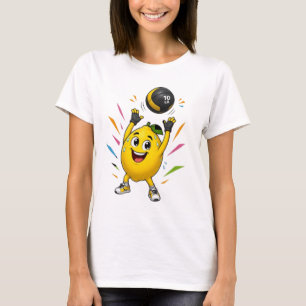 Funny Lemon Weightlifting Cartoon Gym Workout T-Shirt