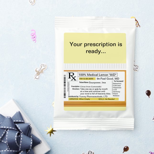 Funny Lemonade Get Well Lemonade Drink Mix (Packets)