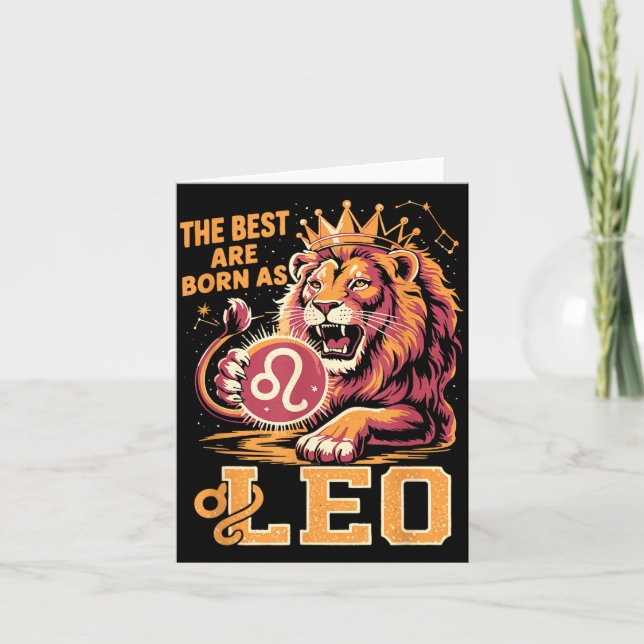 Funny Leo Birthday Quote Astrology Horoscope Gift  Card (Front)
