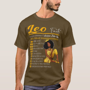 Funny Leo Facts Awesome Zodiac Sign Horoscope Birt T-Shirt