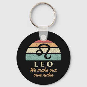 Funny Leo Zodiac Rules Keychain